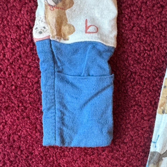 Angel Dear Kids Footie with Blue and Cream - Picture 4 of 6